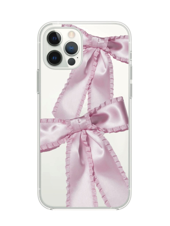 ribbons (pink) jellhard case